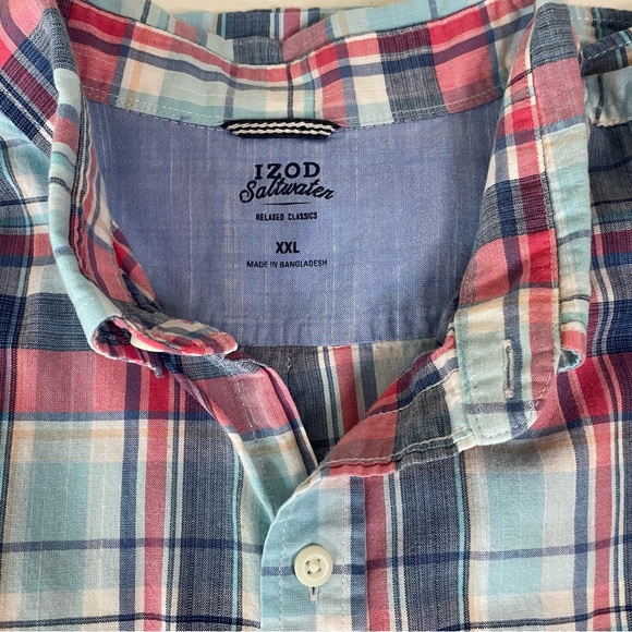 Mens Linen Blend BUNDLE 38x7 Shorts XXL Button Downs Plaid Coastal Summer Preppy - Picture 2 of 14